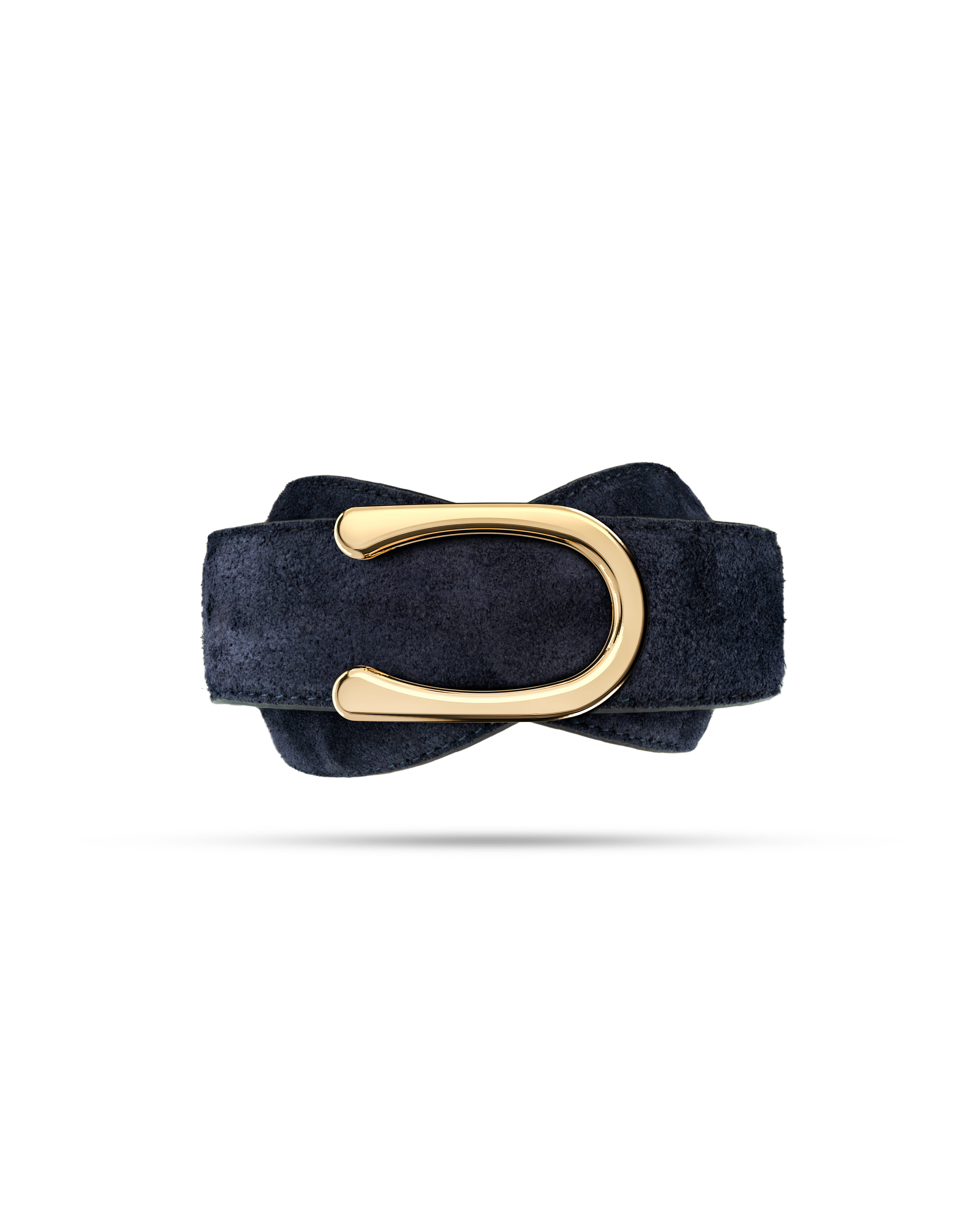 Model II Gold  —  Suede Portofino Blue